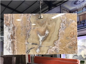 Factory Wholesale Commercial Project Ink Jade Onyx Big Slab
