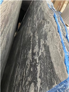China Gray Waves Marble Slab Polish Floor Wall