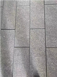 China Green Porphyry Flamed Brushed Tiles For Paving