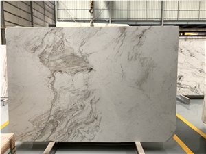 China Hot Glorious White Marble Large Slab