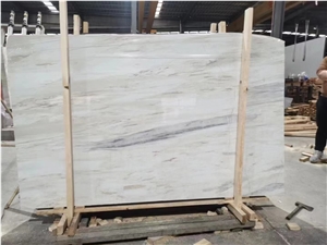 Eurasian White Grain Wooden Marble Wall Polished