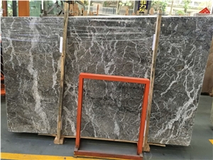 Temple Gray Cloudy Marble Slab Polished