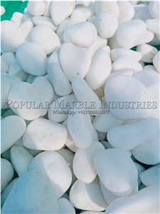 White Pebble Stone Pebbles Natural Round Snow White Pebble