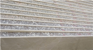 Thin Beige Marble Laminated With Granite Used For Interior Floor