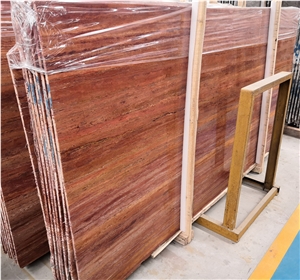 Rose River Travertine Slabs Used For Interior And Exterior