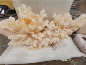 Customized Yellow Onyx Hand Carving Crafts