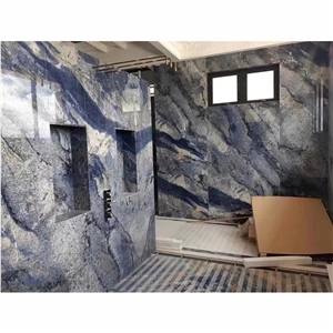 Luxury Azul Bahia Granite Slabs For Interior Wall Decoration