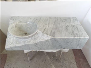 Stone Rectangle Bathroom Sink Marble Emperador Wash Basin