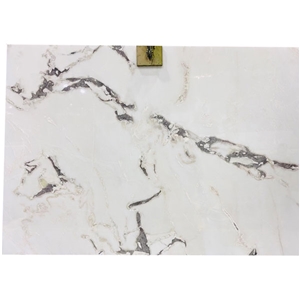 Polished Antolini Dover White Marble Slabs Wall Tiles