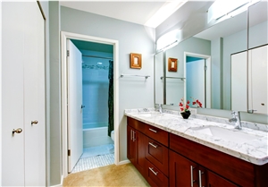 Calacatta Quartz Bathroom Vanity Countertop