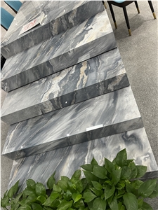 Honed Good Quality Blue Sintered Stone Stair Step