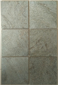 China Verde Green Quartzite Tile Brushed