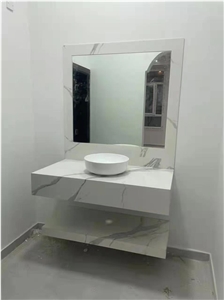 Artificial Stone Sintered Stone Bathroom Vanity Tops