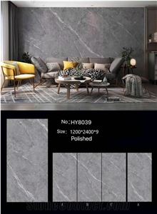 Artificial Stone Slabs Sintered Stone Grey Color For Wall
