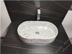 Hot Sale Chinese Artifical Stone Sinks Terrazzo Washbasin