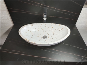 Hot Sale Chinese Artifical Stone Sinks Terrazzo Washbasin