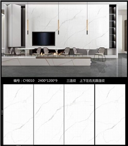 New Popular Artificial Stone Sintered Stone Slab White Color