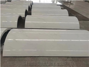 Polished White Nano Crystallized Stone Hollow Column Panels
