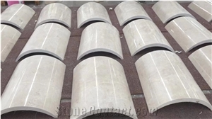Polished White Nano Crystallized Stone Hollow Column Panels