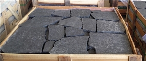 Black Basalt Flagstone Paver Hardscape