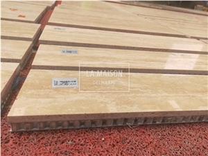 Beige Travertine Marble Composite Laminated Honeycomb Panels