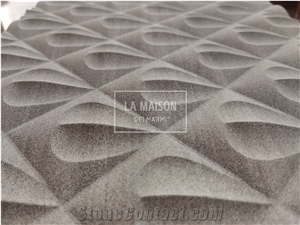 Lyon Grey Natural Marble CNC 3D Carving Wall Panels