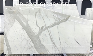 Elegant White Marble Calacatta  Floor Tiles
