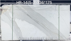 Italy White Marble Calacatta Polished  Slabs Tiles  HR-14