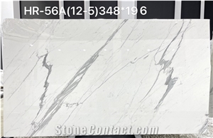 Top Decoration Of Italy White Marble Calacatta Slab Luxury