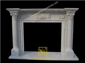 Hunan White Marble Fireplaces