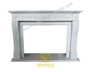 Snow White Marble Fireplace