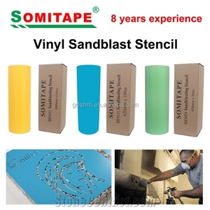 Sandblast Stencil Film Sandblasting Vinyl For Marble Stone