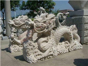 Granite Grey Animal Dragon Sculpture Carving