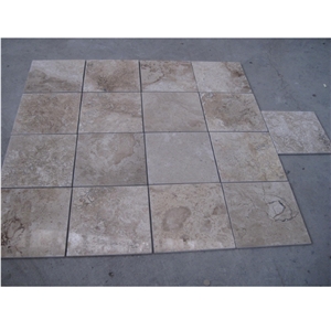 Beige Travertine  French Pattern Paver Tiles For Pool Coping