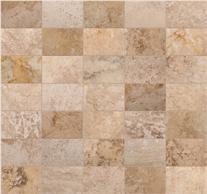 Cheap Beige Travertine Customized Tiles & French Pattern