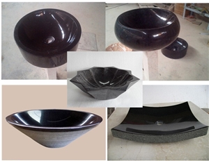 Cheap Black Marquina Marble Basin & Sinks & Bowls