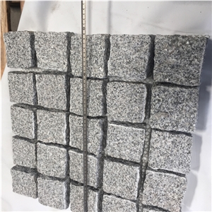 Cheaper G603 Grey Granite Natural  Paving Stone On Mesh