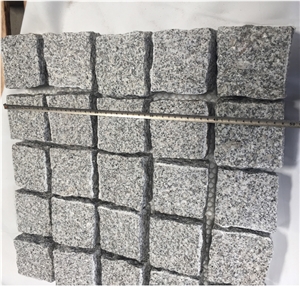 Cheaper G603 Grey Granite Natural  Paving Stone On Mesh