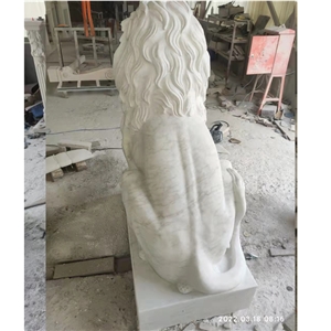 Cheaper White Marble Garden  Lion Statue