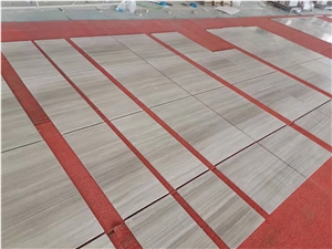 China Factory Polished White Wooden Marble Tiles & Slabs
