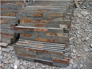 China Rusty Slate Thin Culture Stone Panel Cladding