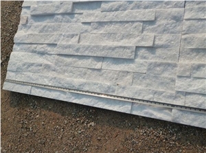 Crystal White Quartzite Culture Stone Panel,Stacked Stone