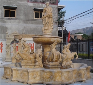 Customized Big Square Wall Fountains Carving Stone