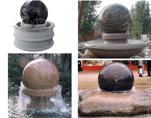 Exterior Black Stone Small Ball Water Fountain
