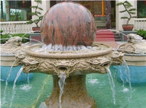 Exterior Black Stone Small Ball Water Fountain