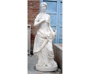 Garden Deco Customizable Lady White Marble Statue
