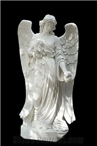 Garden Deco Customizable Lady White Marble Statue
