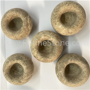 Home Decorative Light Emperador Marble Bowl