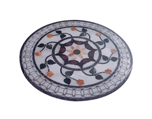 Medallion Stone,Flower Waterjet Marble Pattern