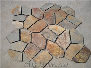 P014 Yellow Rusty Slate Veneers,Cultured Stone